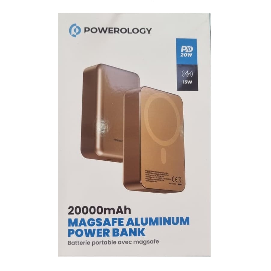 پاوربانک مگ سیف پاورولوژی مدل PP033 ظرفیت 20000میلی امپر ساعت