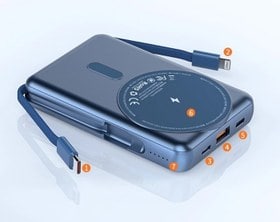 پاوربانک سی بای مدلP1Mag ظرفیت 10000میلی امپر ساعت