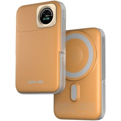 پاوربانک مگ سیف گرین لاین مدل Volt Gauge ظرفیت 10000میلی امپر ساعت