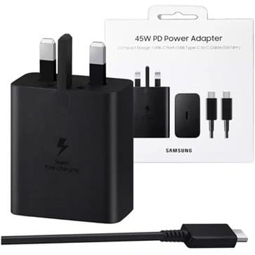 اداپتور 45 وات اورجینال سامسونگ با کابل 1.8 متری گارانتی 18ماهه