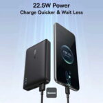 2. نمای پورت‌های USB-C و USB-A پاوربانک باسئوس EnerFill FP21
