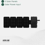 2. نمای پنلهای خورشیدی تاشوی پاوربانک گرین لاین Solar 5-Panel